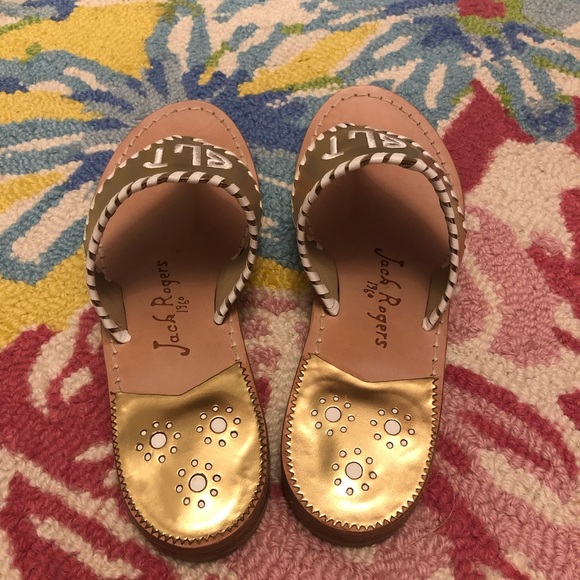 Custom Gold Monogram Jack Rogers Sandals - Picture 3 of 4